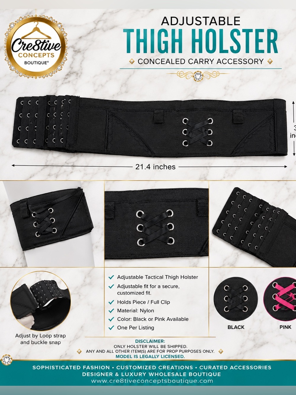 Adjustable Thigh Holster/Concealed Carry Holster